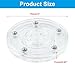 Auvotuis 4PCS 3Inch Acrylic Lazy Susan Turntable Platter, Clear Turntable Organizer Round Rotating Plate Revolving Display Base for Spice Rack Table Cake Cookie Decorating
