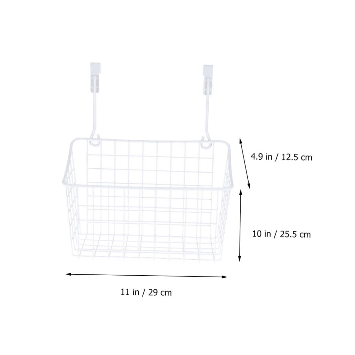 Ciieeo Over Door Storage Basket Hanging Rack Organizer for Kitchen Bathroom and Office Space Saving Cabinet Storage White