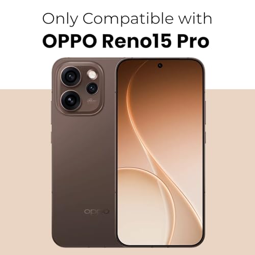 Image of RIGGEAR Shockproof Sleek Hybrid Armor Back Cover Case for Oppo Reno15 Pro, Reno 15 Pro 5G (Smoke Black Matte PC + Black TPU Bumper)