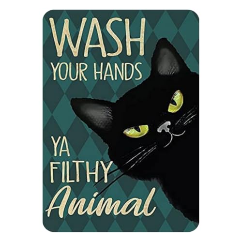Image of Zesta Bathroom Decor Items Washroom Decor Tin Sign | Aesthetic Posters Wall Poster for Bedroom | Magnetic Cafe Decoration Items / Restaurant Decorations Items | Quirky Home Decor Bar Accent (Bathroom (6))