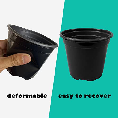 Raookif 25Pcs 3 Inch Nursery Pots Plastic Planter With Drainage Holes, Round Indoor/Outdoor Plant Pots For Seed Starting thumb #3