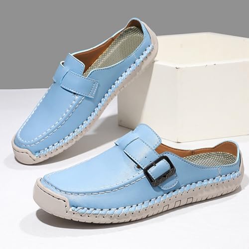 Sandalias planas cómodas de día a día estilo palas monocromáticas 7