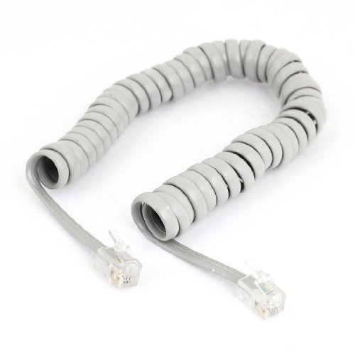 Anav Telephone Coil Cord for Basic Telephones (White ) Standard Length