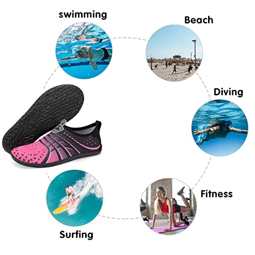 Image of Spesoul Womens and Mens Water Shoes Breathable Quick Dry Soft Barefoot Aqua Socks for Hiking Swim Beach Surf Yoga Sport