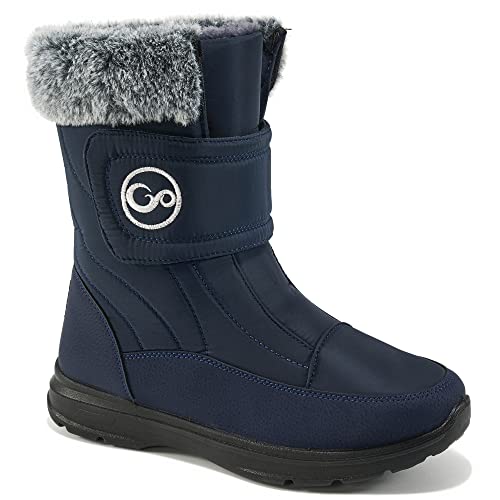 Best Winter Boots for Afos: Warm, Waterproof & Comfortable 13 Almusen Snow Boots for Womens Winter Shoes: Warm Fur Lining Mid Calf Boots Women Anti Slip Waterproof Hook Loop Comfortable Outdoor Boot