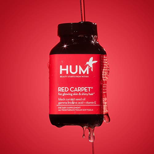 Hum Red Carpet - Hair And Skin Vitamins - Black Currant For Glowing Skin + Lasting Hair Health With Omega 3 & 6 (60 Vegan Softgels) #TOP3