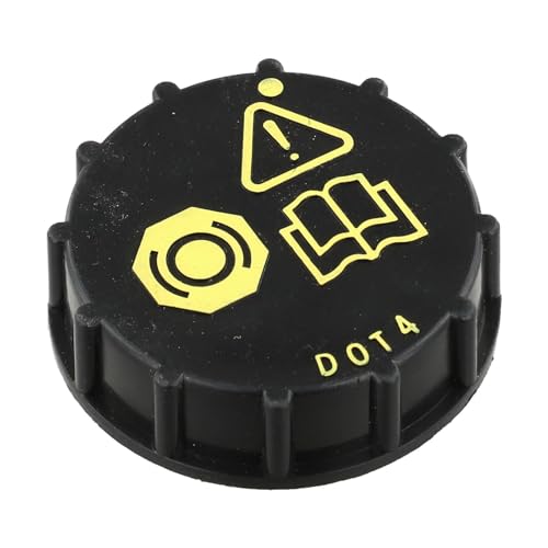 Image of WheatThrive Brake Master Cylinder Cap, Brake Fluid Reservoir Cover, Direct Fit Replacement, Durable Plastic, Black, Pack, for Mazda 6 GH, for Mazda 2 DE