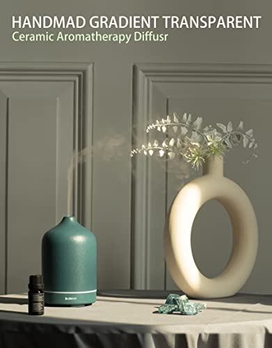 Essential Oil Diffuser,Nature Ceramic Diffuser,Stone Ultrasonic Essential Oil Diffuser for Aromatherapy (Blue) - Image 3