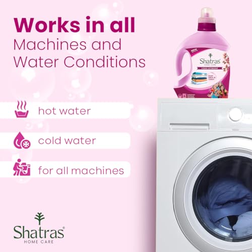 Image of Shatras Laundry Liquid Detergent 1 Liter, Laundry Liquid for Fabric Care, Suitable for Top-Load and Front Load Machine and Hand Wash, Concentrated Laundry Detergent