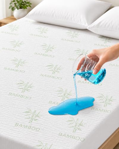 KAYWAZY Waterproof Mattress Protector King Size - Cooling...