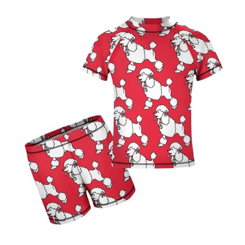 Poodle Dog ProfileChildren's Swimsuits Boys Two Piece Suit7-9Y（120cm）