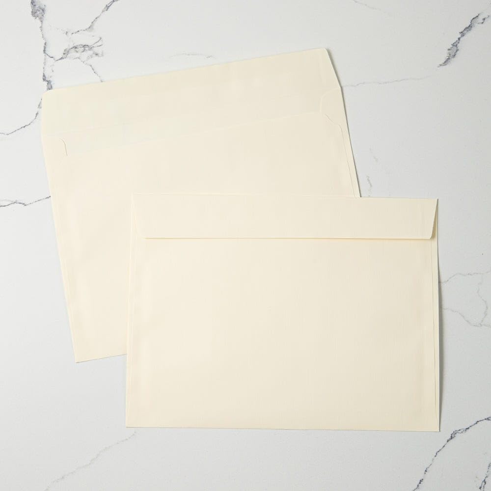 LUXPaper 9 x 12 kopert na broszury | naturalny len | 36,3 kg. Tekst | 50 szt