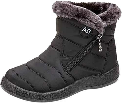 JMSUN Botas Femininas De Neve Inverno Impermeável, grossas e quentes, pelúcia quente calçados casuai