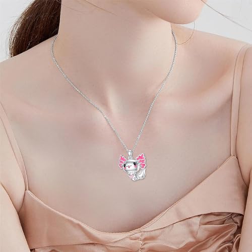 Image of Axolotl Gifts for Axolotl Lovers Birthday Gift Axolotl Necklace Bracelet Kawaii Jewelry for Who Loved Axolotl Easter Basket Stuffers