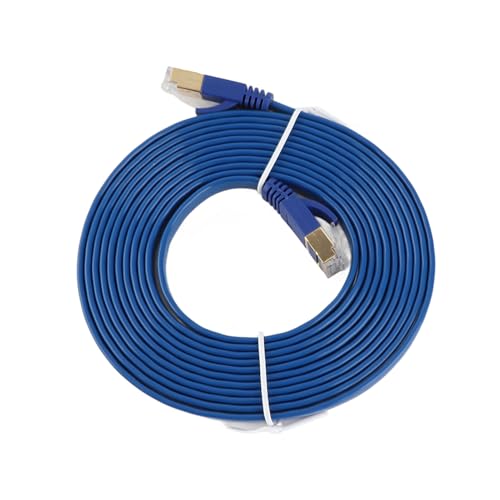 Cable Ethernet Cat 7 plano 25 m 10Gbps banda 600Mhz blanco miniatura 1