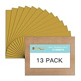 Gold HTV Heat Transfer Vinyl Bundle: 13 Pack 12' x 10' Gold Iron on Vinyl for T-Shirt, Gold Heat Transfer Vinyl for Cricut, Silhouette Cameo or Heat Press Machine