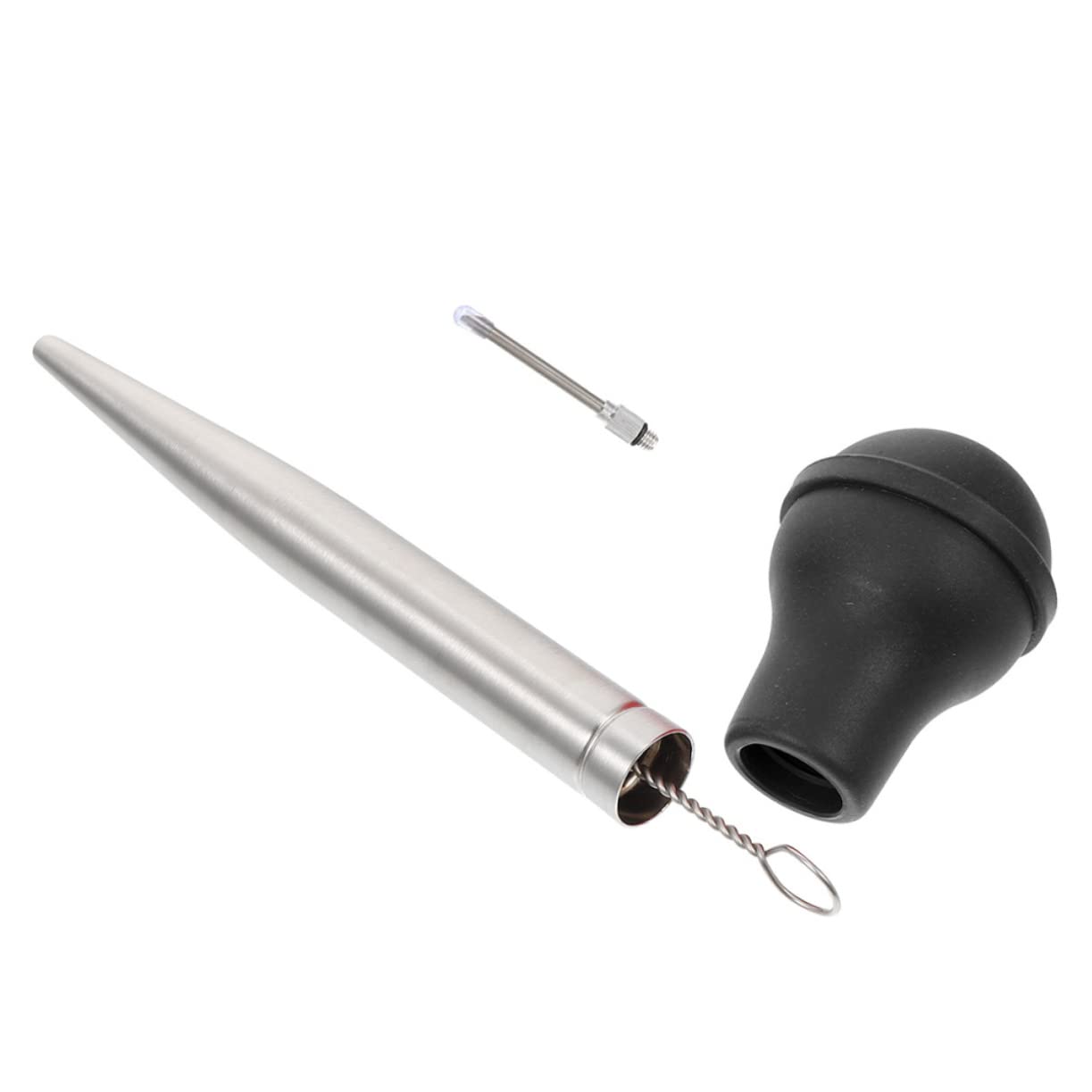 PRETYZOOM Stainless Steel Meat Injector Versatile Basting Tool for Turkey Steak and Chicken Food Grade Marinade Injector for Flavoring and Tenderizing Meat and Easy to Clean