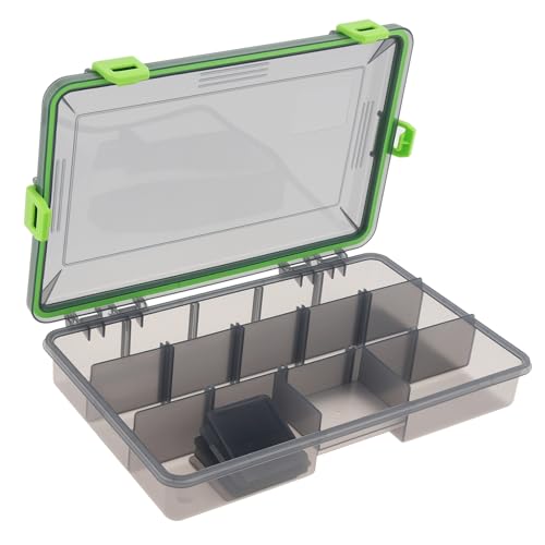 OriGlam 11 Compartments Fishing Lure Boxes, Waterproof Seal Bait Storage Case Fishing Tackle Storage Boxes, Hooks Organizer Containers for Casting Fly