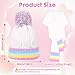 PinkSheep Toddler Winter Hat and Toddler Scarf,Rainbow Beanie for Kids Scarf Soft and Warm,Fashion Kids Knit Beanies Cap