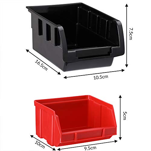 MONZANA® 64 Pcs Wall Mount Workshop Storage Bins | Expandable Small Bits Organiser with Stackable Bins | Open Access | 2 Wall Panels | Expandable Plug-in Garage and Warehouse Equipment 8 MONZANA® 64 Pcs Wall Mount Workshop Storage Bins | Expandable Small Bits Organiser with Stackable Bins | Open Access | 2 Wall Panels | Expandable Plug-in Garage and Warehouse Equipment - Image 8