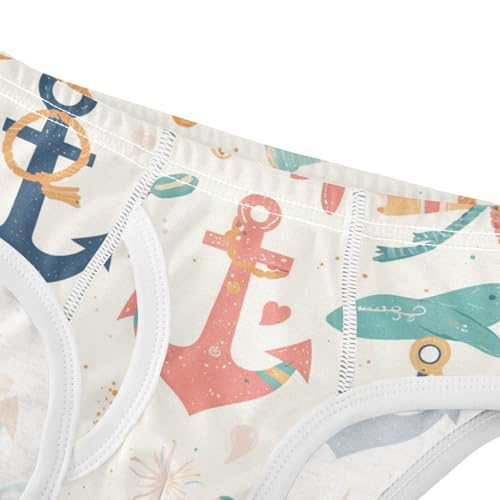 KLL Nautical Themed Simple Anchors Toddler Boys' Comfort Underwear Breathable Children Panties4
