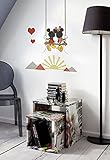 Komar Disney Wandtattoo Mickey Swing - 50 x 70 cm (Breite x Höhe) - 7 Teile - Deco-Sticker, Wandaufkleber, Wandsticker, Wanddeko, Kinderzimmer - 14093h