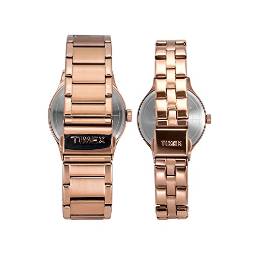 TIMEX Joy of Love Pair Stainless Steel Blue Dial 44 x 36 mm Analog Watch for Men - TW00PR290 - Image 4