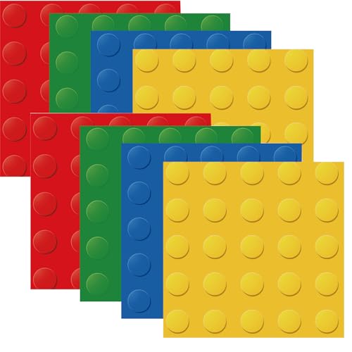 40pcs Building Block Napkins Building Blocks Birthday Party Supplies Building Blocks Themed Paper Napkins for Baby Shower Party Decor