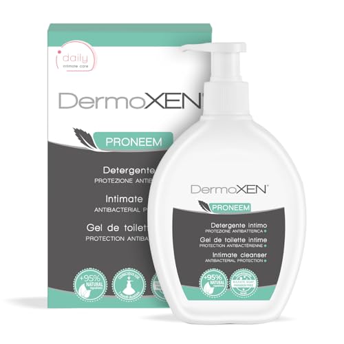 Dermoxen Proneem Intimreiniger für Frauen mit Antibakterieller Effekt. Sanfte Intim-waschlotion mit Tribulus Terrestris, Neemöl und Propolis-Extrakt. Nickel getestet. 200 ml