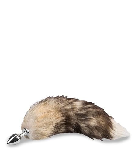 Plug queue de renard fourrure marron Cover