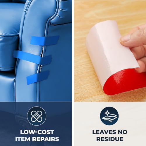 Image of Reniteco 3 Pack Duct Tape, 3 in x 45 Yards Heavy Duty, High-Density Mesh - Clean Tear, No Residue, Waterproof, UV Resistant, for DIY, Color-Coding, Home & Outdoor (Red, Silver, Sky Blue)