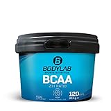 Bodylab24 BCAA 120 Kapseln, 1200mg BCAA im Verhältnis 2:1:1 je Portion, enthält L-Leucin, L-Isoleucin und L-Valin, einfach in der Dosierung durch praktische Kapselform