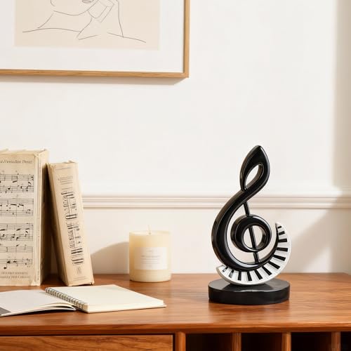 Estatua musical decorativa clave de sol de resina miniatura 6