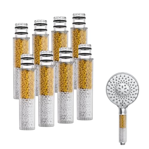 Image of SR SUN RISE Shower Filter for Handheld Shower Head, NSF Certified 8 Pack Replacement Filters for Hard Water Remove Chlorine and Harmful Substances Only Fits SR SUN RISE Shower Head