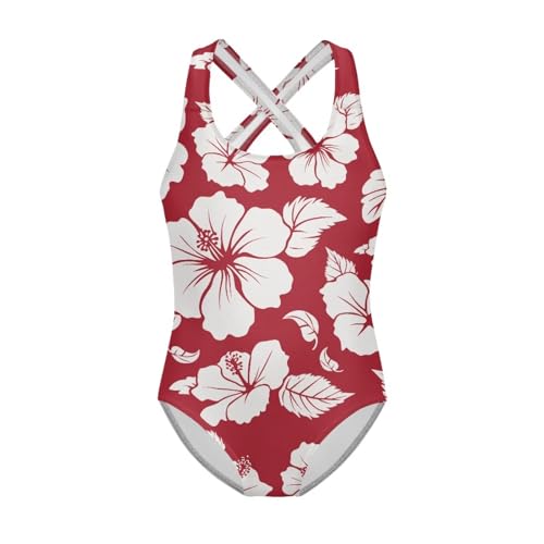 UNICEU Swimsuits for Girls One Piece Cross Shoulder Strap Bathing Suit Full Coverage Quick Drying Swimwear for Beach