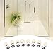 8pcs B ABS,Akozon 8pcs B ABS Sliding Glass Shower Door Rollers Runners Pulleys Bathroom Doors Hardware (23mm)
