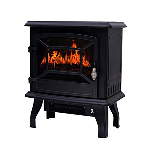 Sicherheitsthermostat geräuschlos strahlungsfrei 1400 W Elektroherd realistischer Flammeneffekt Kaminheizung Holzflammeneffekt freistehende