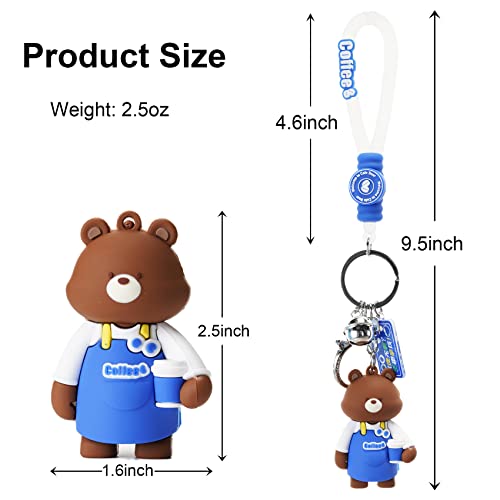 Honyjoom Kawaii Keychain Bear Keychain Cartoon Cute Keychains For Women Men Boyfriend Best Friend Car Backpack Charms #TOP1