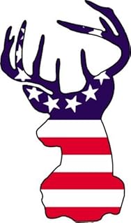 MAGNET Deer - American Flag Whitetail Deer Flag Vinyl Magnet - Hunting Vinyl Magnet - Hunting - Whitetail Deer Magnet - Perfect Hunting Outdoor Gift, MADE IN THE USA Size: 3.5 x 6 inch hunting