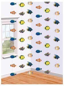 Hula Tropical Fish String Decorations Pk6 (struts-6347) by Partyrama