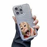 Trendy Monkey Phone Case Compatible for iPhone 16/15/14/13/12/11 ProMax, Monkey in Bikini Phone Cover, Cute Ape Case, Shockproof Funny Meme TPU Protective Cover (iPhone16 ProMax,Clear-C)