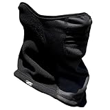 SUN NINJA Winter Neck Gaiter for Men and Women – Versatile Half Ski Mask with Neck Warmer and Ear Covering. Perfect Cold Weather Face Mask for Running, Skiing, Snowboarding, Commuting and More Black