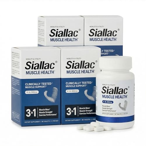 Image of Muscle Health - Enhance Muscle Mass & Strength, Fast Workout Recovery, Reduce Fatigue & Boost Exercise Performance, 6-Sialyllactose (6-SL), 900mg, 90 Tablets (4-Pack | Best Value)