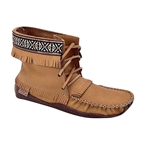 Laurentian Chief Men's Moose Hide Ankle Earthing Moccasin Boots (9, Cork, Numeric_9) Cover
