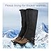 Hiking Gaiters，Outdoor Leg Warmers, High Top Leggings, Suitable for Mountaineering, Snow Camping, Fishing(Black,X-Small)