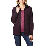 32 Degrees Ladies Sherpa Lined Fleece Jacket, Wine, Small