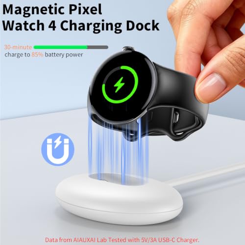Image of Charger Cable for Google Pixel Watch 4,USB C Quick Charging Dock 6ft Only Compatible with Google Pixel Watch 4 (41mm /45mm) Connected Smartwatch Charger Cord Replacement Charging Cable,2M White