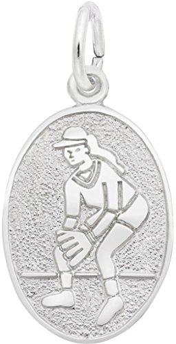 Sterling Silver Female Softball Charm