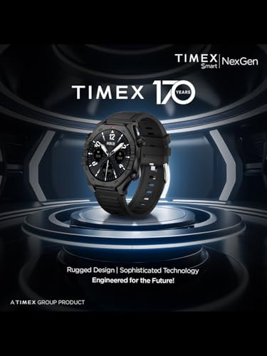 Image of TIMEX Smart NexGen 1.43 inch(3.6cm) AMOLED Display with Functional Crown and BT Calling Smartwatch for Unisex - TWTXW702T