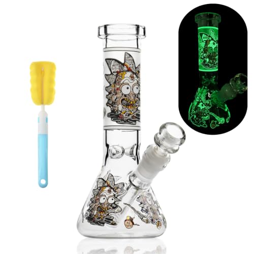Masenyee Chillbong 20cm Glasbong mit 14 5mm Schüssel Gewicht 350g Craft robustes Glas Filtergefäßrohr - PearWhite